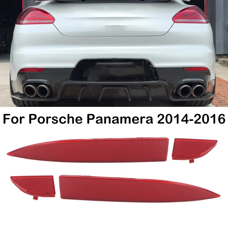 

For Porsche Panamera 970.2 Turbo GTS S Sport 2014-2016 Car Rear Bumper Reflector Brake Light Warning Lamp Turn Signal Reflector