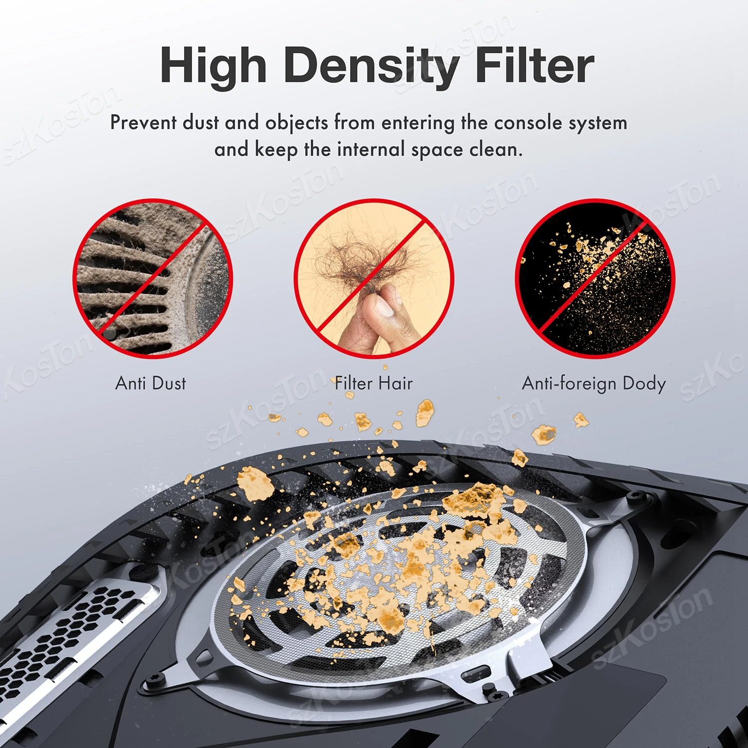 فتحات مروحة التبريد مرشح الغبار مجموعات الغبار ل PS5 سليم PS5 برو اكسسوارات لعبة وحدة التحكم سيليكون الغبار المقابس مجموعة