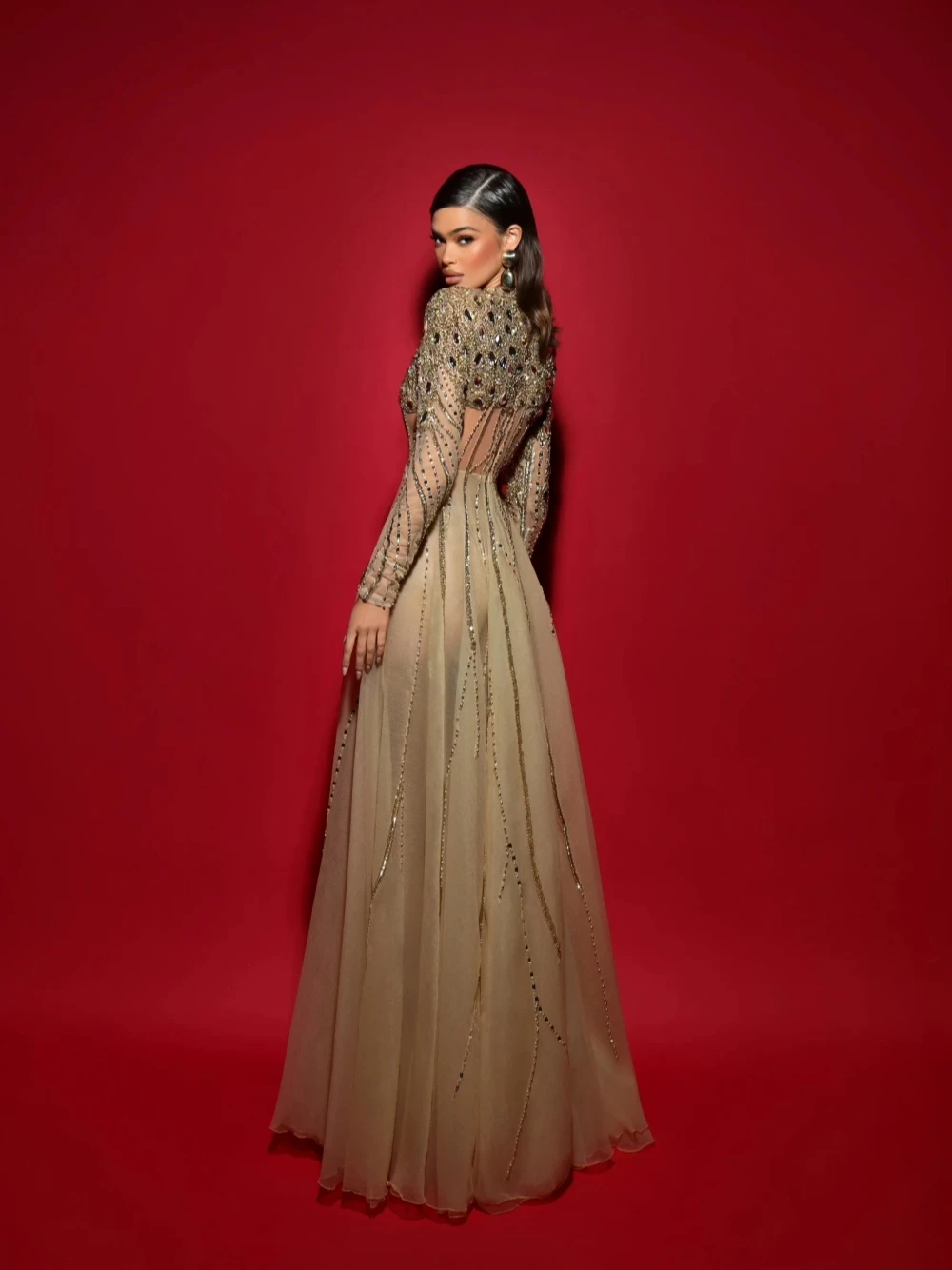 فستان سهرة فاخر مثير مشد متلألئ مطرز بالترتر كريستال أنيق مخصص للحفلات الراقصة ملابس نسائية مثيرة للمناسبات الخاصة