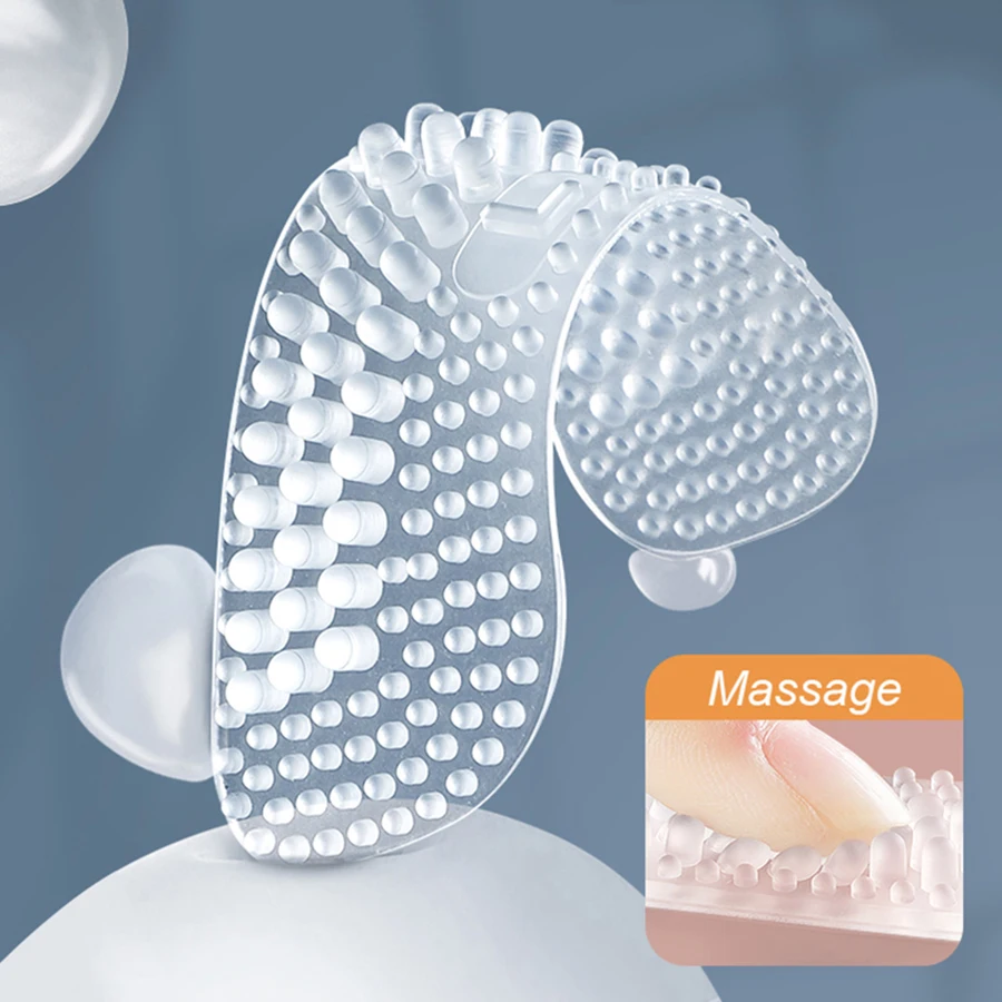 Heel Stickers Anti Slip And Foot Grinding Stickers Universal Transparent And Invisible Adjustable Shoe Size For Children Silicon