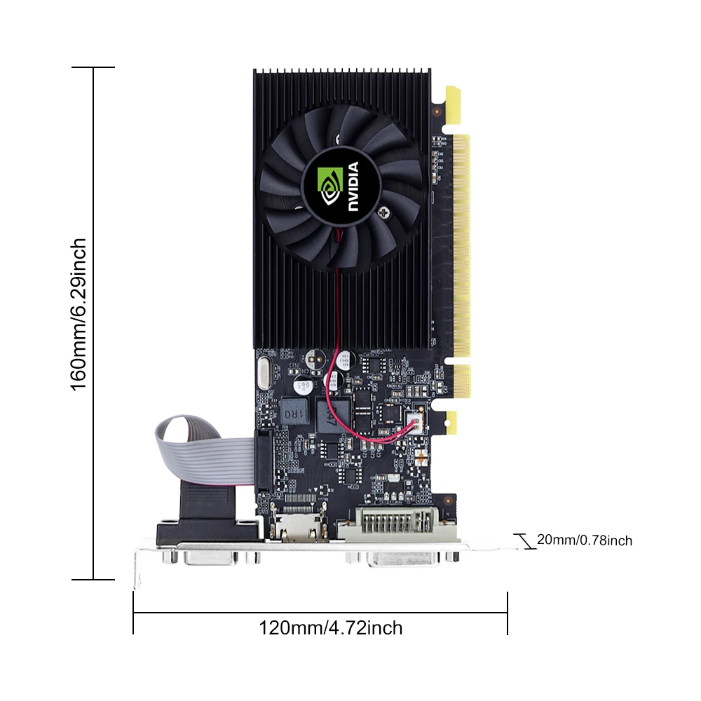 بطاقة رسومات SOYO NVIDIA Geforce GT730 4GB GDDR3 GPU 128Bit HDMI متوافقة مع VGA DVI PCIE 3.0 PlacaDe فيديو للكمبيوتر المكتبي #4