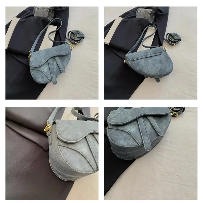 Fashion Small Mini Saddle Crossbody Bags for Women Replica Brand Purses and Handbags Designer Luxury Shoulder Bags PU Leather