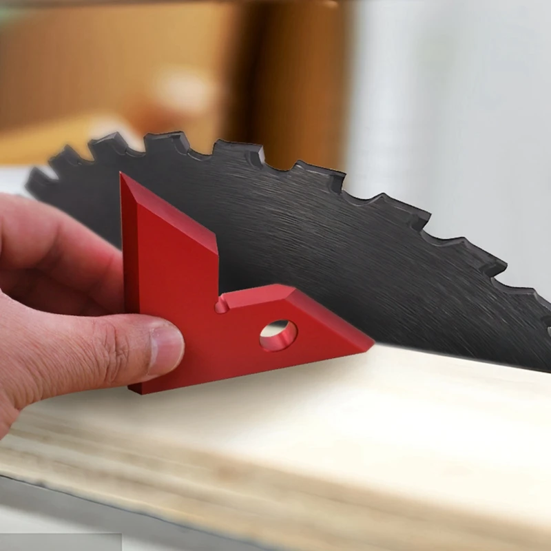 Aluminum Alloy Woodworking High-Precision Knife Edge Angle Ruler 45/90° Internal External Universal Angle Ruler, Durable Purple