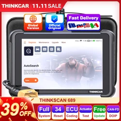 THINKSCAN 689 automatyczny skaner OBD2 zawód CAN-FD DIOP 34 reset IMMO kodowanie ECU darmowa aktualizacja narzędzie diagnostyczne samochodu