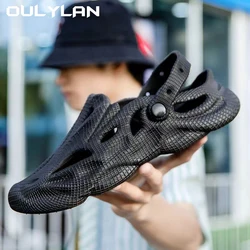 2024 Summer Sandal Shoes Outdoor Wading Platform Sandals Light Men's Slippers for Men Soft Beach Antiskid Sports Male Slippers