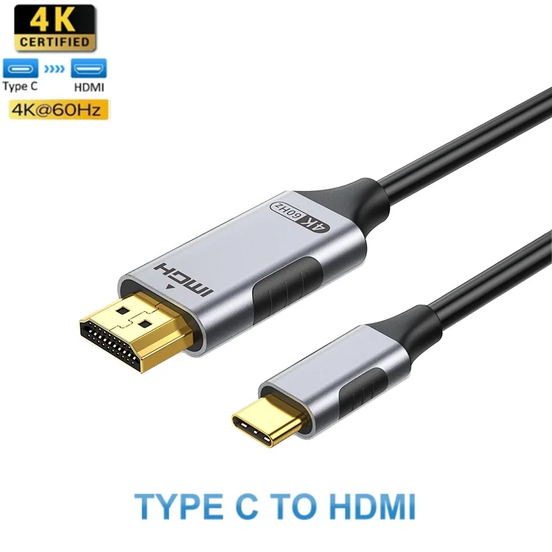 4K 8k@60hz USB-C zu HDMI Kabel 4k@120hz Typ-C zu HDMI 2.1 Thunderbolt 4 Kompatibles HDTV-Kabel für PC MacBook Pro HUAWEI