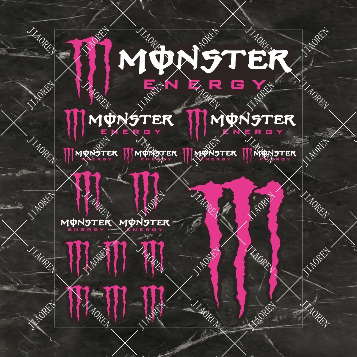 ملصقات عيد الميلاد مونستر إنيرجي للدراجات النارية شعار Decomanía Emblema Helco مقاومة للماء