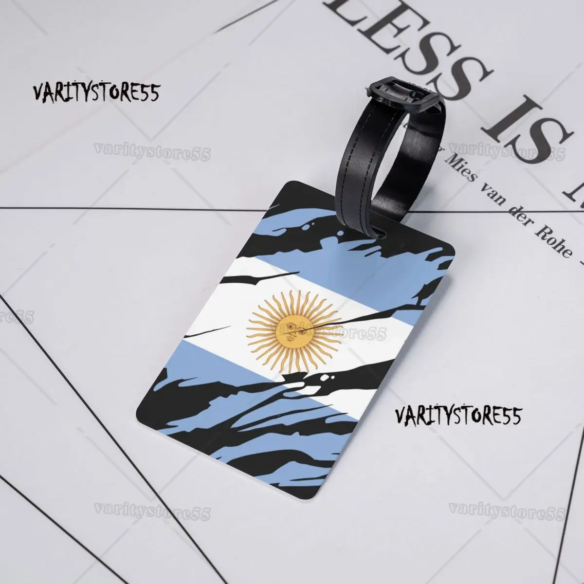 Niestandardowa zawieszka bagażowa z flagą Argentyny z wizytówką Argentinian Proud Privacy Cover Etykieta identyfikacyjna do walizki podróżnej