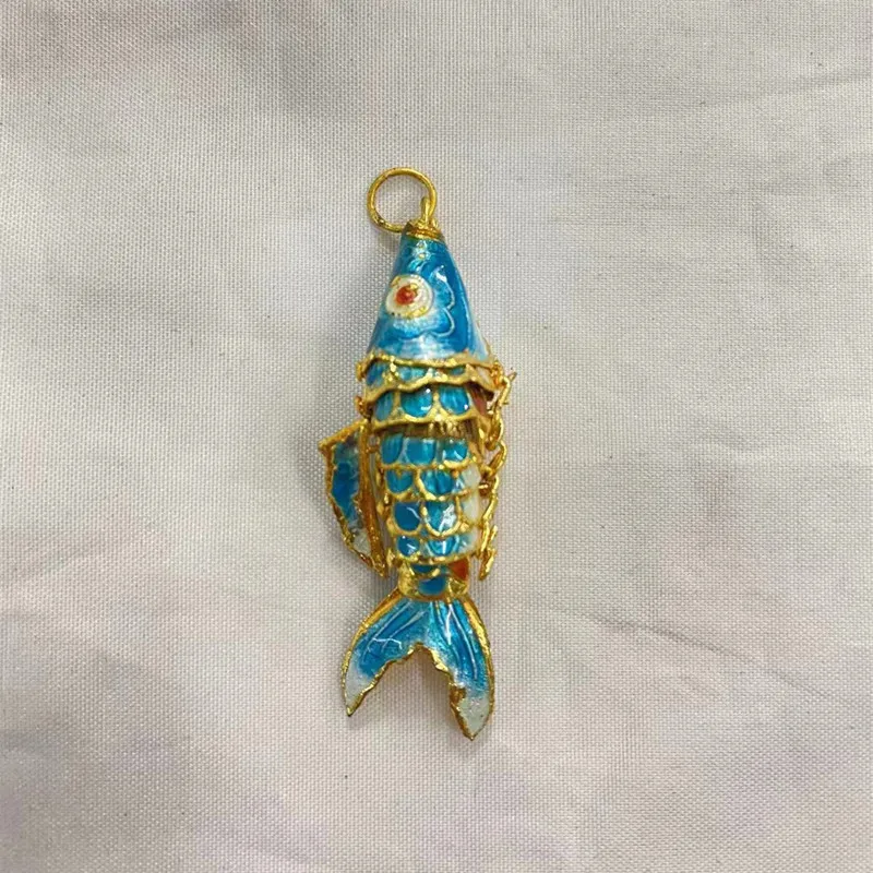 10pcs 5cm Cloisonne Animal Cute Koi Fish Charms DIY Carp Pendant for Jewelry Making Finding Enamel Earrings keychain Accessories