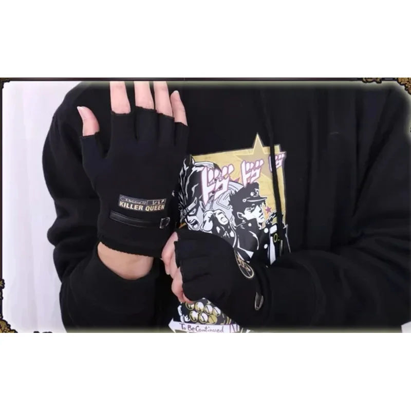 Anime Jojos bizarres Abenteuer Kira Yoshikage Killer Queen Cosplay Handschuhe für Frauen inter warme weiche Flanell handschuhe cos spielen.