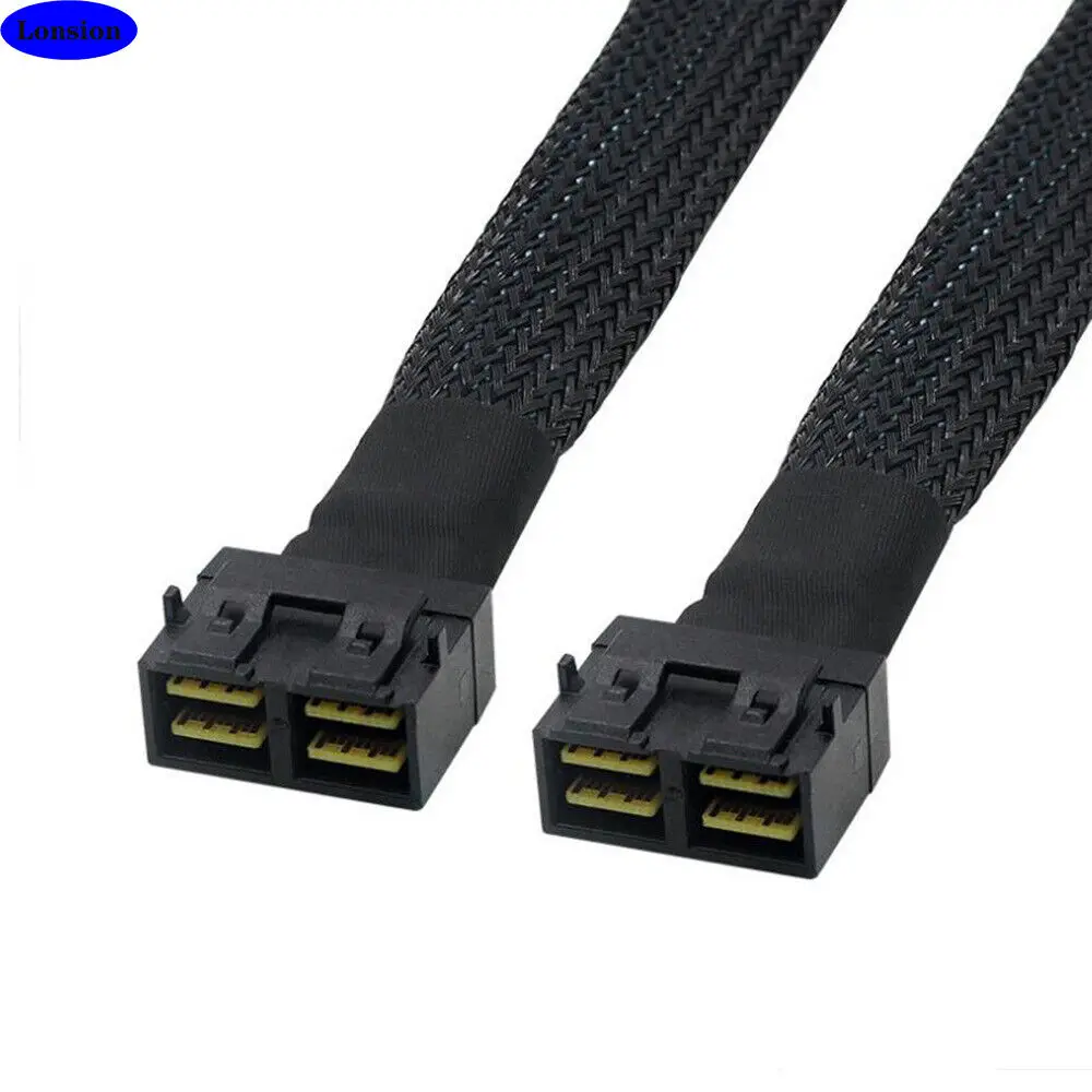 

2 Ports MINI SAS HD SFF-8643 to 2 Ports SFF-8643 server high-speed Adapter cable