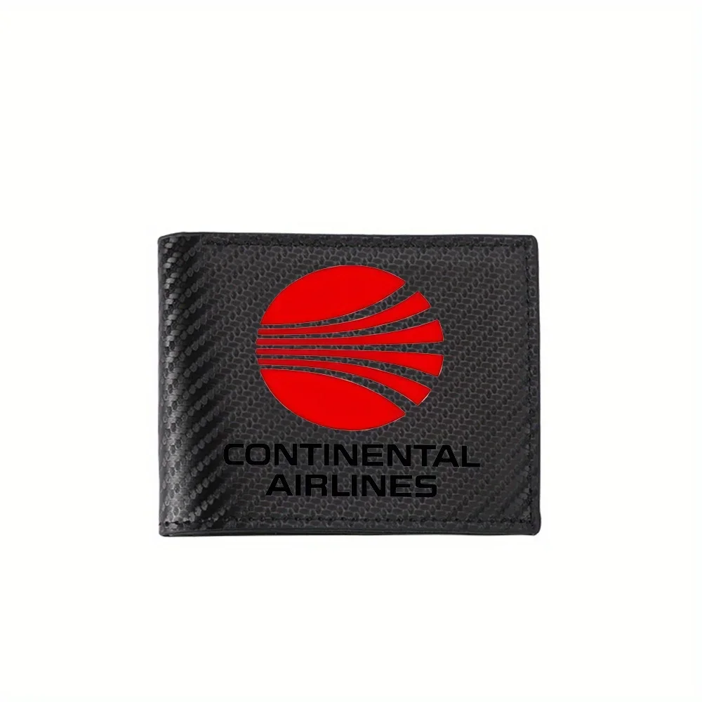 Red circle and parallel lines Men's Wallets Simple Business Modern Stylish Printing Design Gifts For Father Boyfriend Christmas