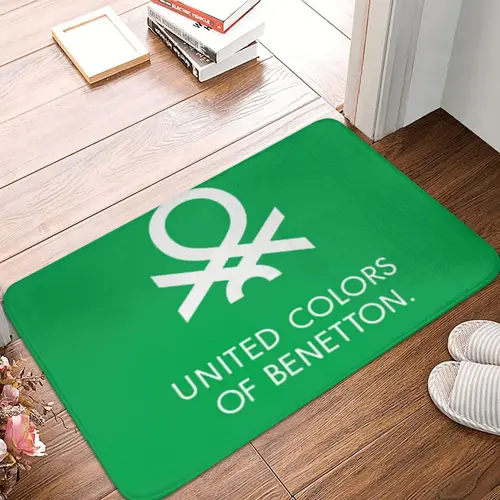 Benetton 미끄럼 방지 도어 매트 바닥 매트, United Colors of Benetton 내마모성 카펫 러그, 주방 입구 홈 침실 풋패드 매트 