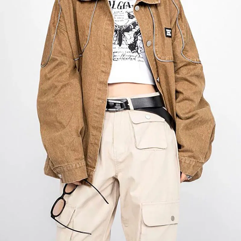 INS Wind Silver Grey Climbing Buckle Letter Engraving Function Black Belt Belt Belt Men's and Women's Trend Outdoor Accessories