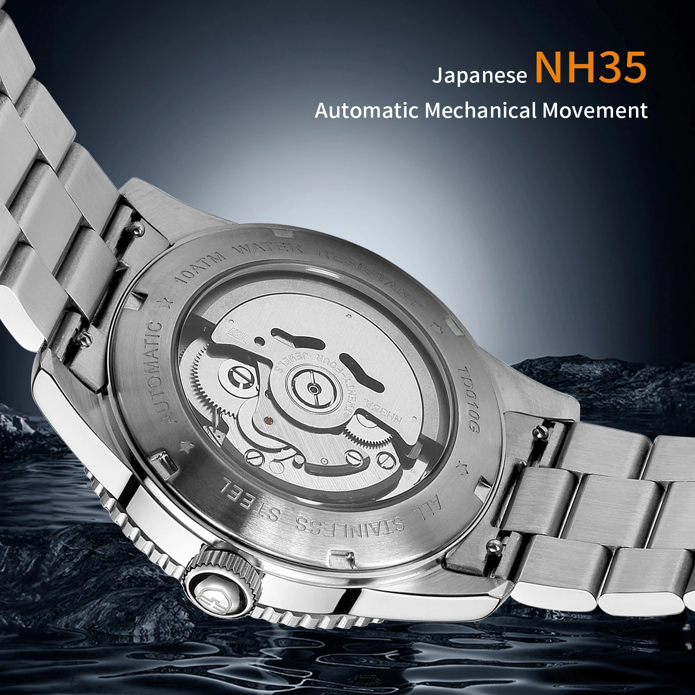 TOPHILL Mechanical watch Men's Watches  Business Watches NH35 Automatic Movement  watch Dive watch men