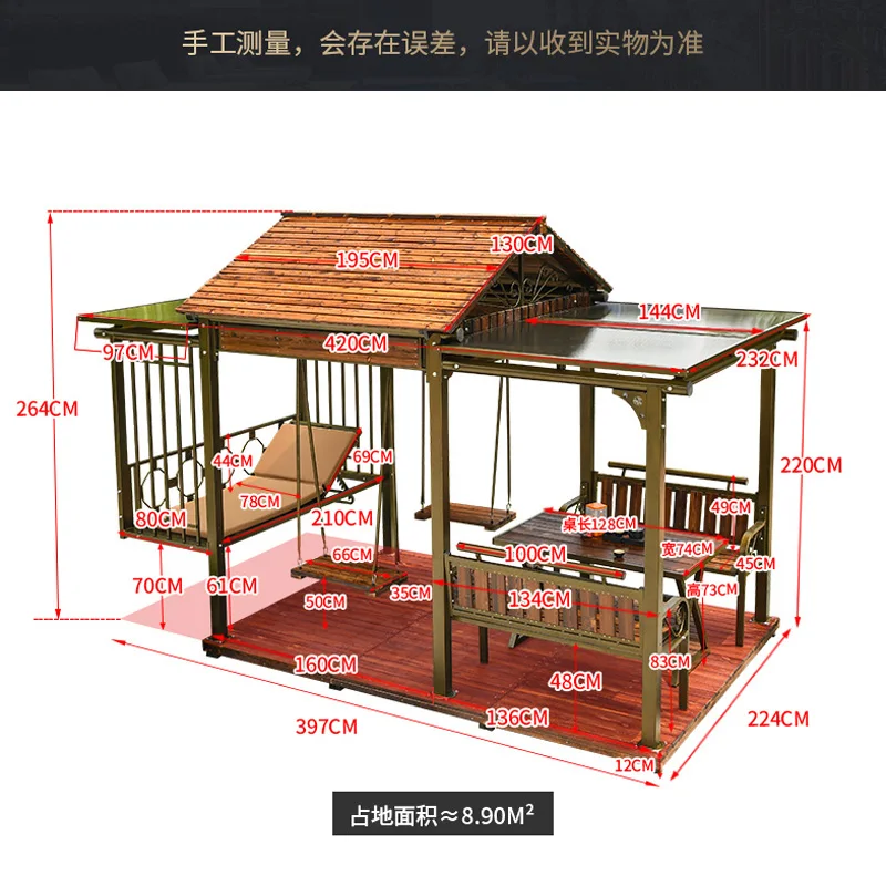 Markisen pavillon im Freien