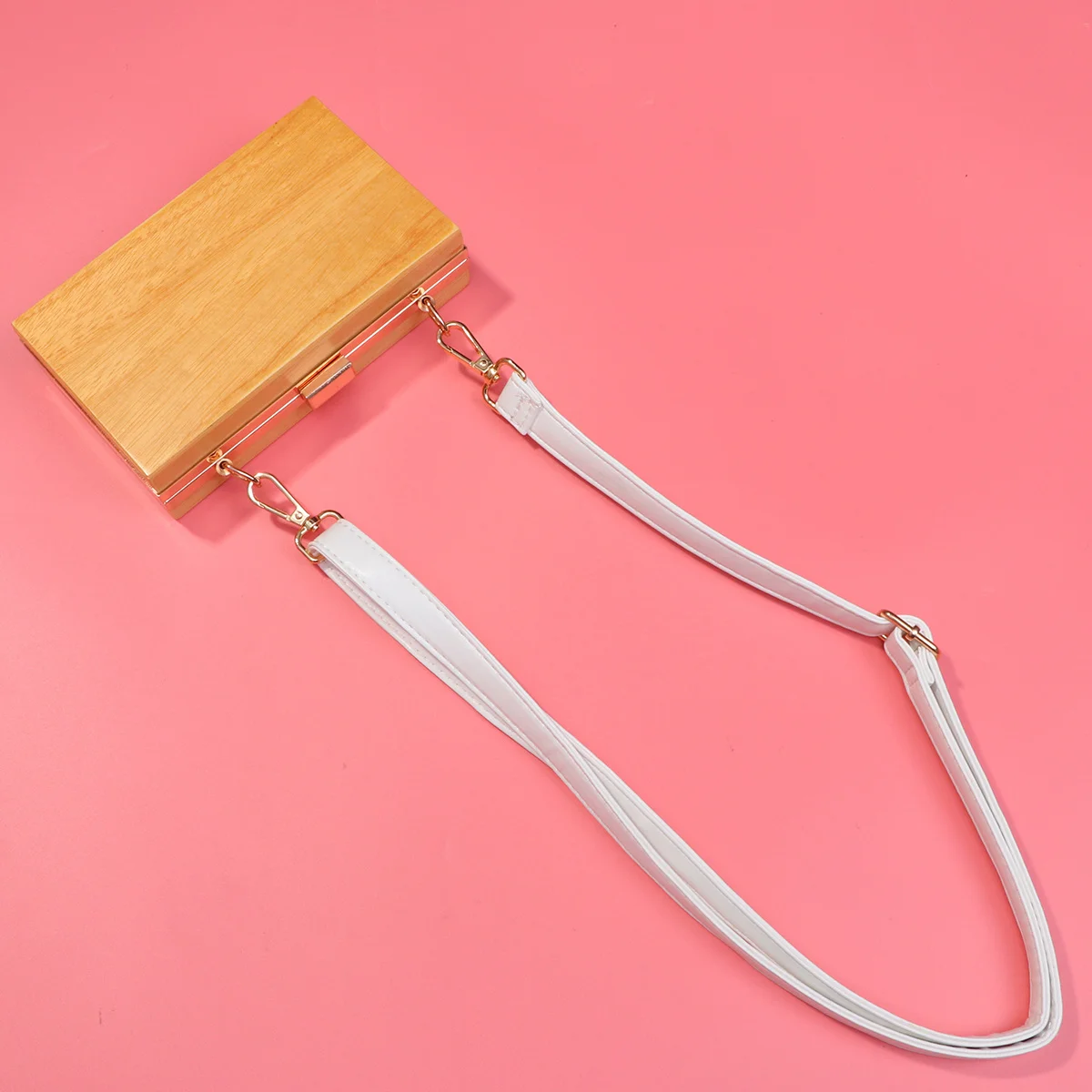 

Creative PU Replacement Shoulder Bag Strap White Comfortable Adjustable Messenger Travel Bag Accessory