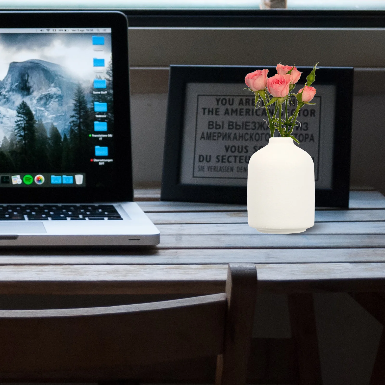 

1Pcs Ceramic Desktop Vase Creative Delicate Office Balcony Living Room Decoration Planter Flower Holder Ornament