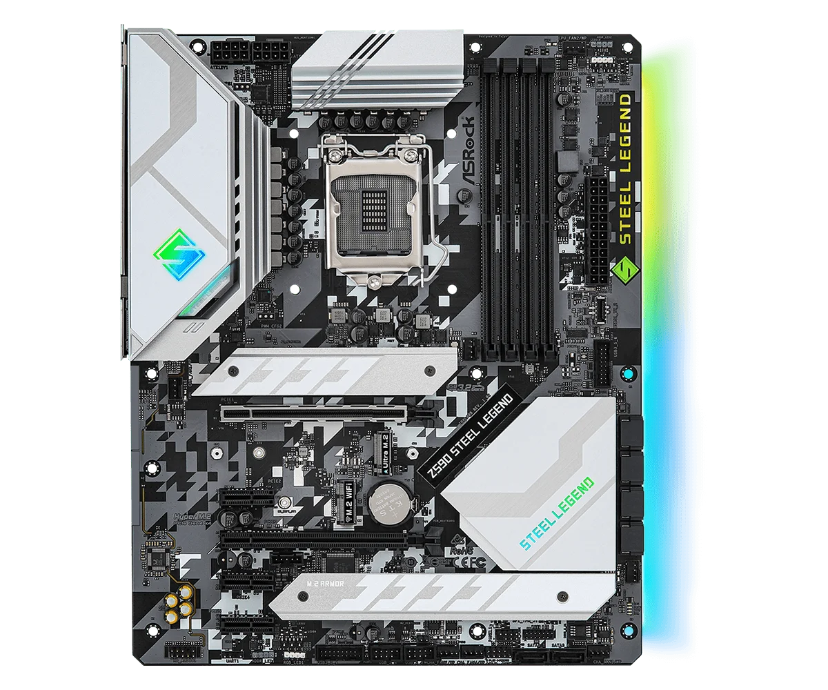 ASRock Z590 Motherboard Z590 Steel Legend Motherboard LGA1200 support11700F 11400F 10900 10500 10300 10850 cpu DDR4 128G