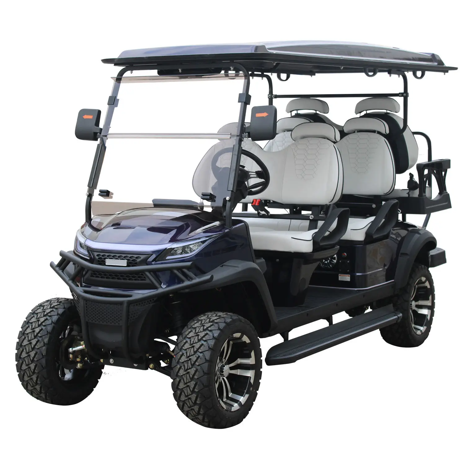 4 Wheel 6 Seat Off-road Electric Golf Cart Lithium Battery New Design Vehicle Buggy Standard Club Car Lifted Golf Cart