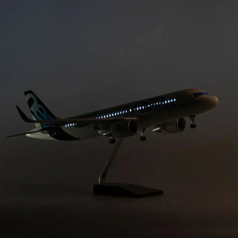 47CM 1/80 Airplane A320 NEO Air Airlines Model Toy Light With Wheel Landing Gear Diecast Resin Plane Collection Display Gifts