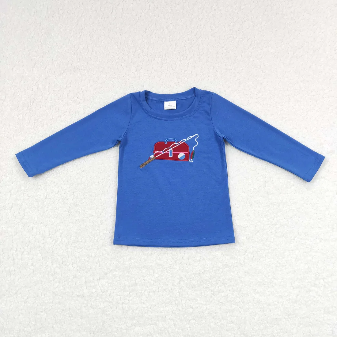 z924-01 BT0364 Wholesale Summer kids clothes boy embroidery duck dark green Long-Sleeved top Boutique Children clothing