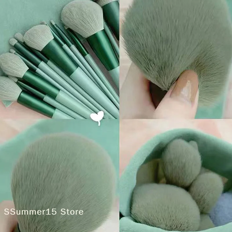 【R】8/13PCSMakeup Brush Set Fluffy Professiona Cosmetic Foundation Powder Eyeshadow Kabuki  Make Up Brush Beauty Tool Makeup