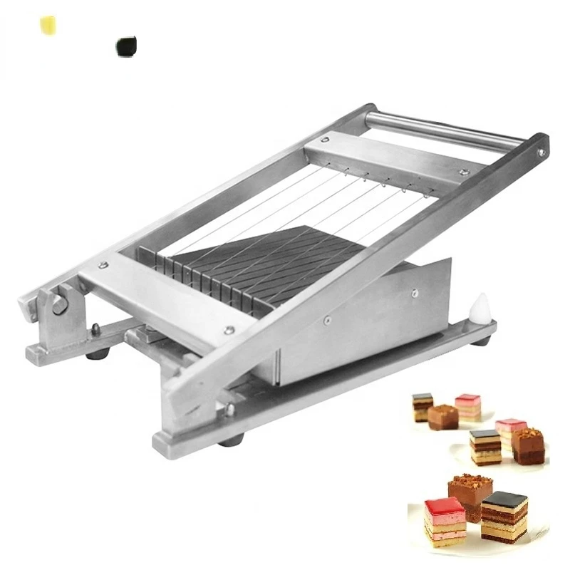 High Quality Semi Auto Praline Parmesan Cheese Candy Wire Cutting Machine Manual Double Arm Cake Chocolate Guitar Blade