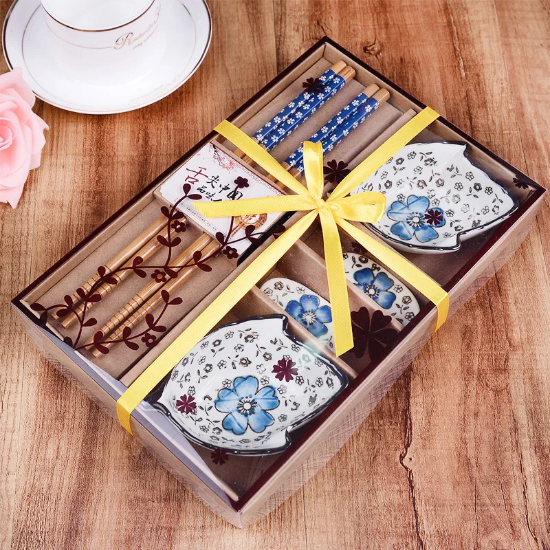 High-End Ceramic Cutlery Sets Chinese Style Sushi Set Japanese Style with Gift Boxes Elegant Tableware Dishes