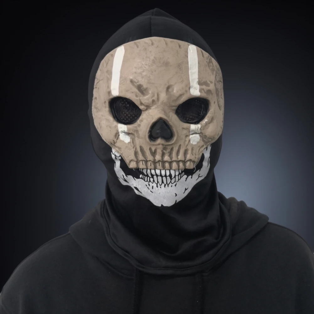 

Halloween Horror Ghost Skull Mask Call of Duty MW2 Latex Headgear Helmet Cosplay Perform Party Masquerade Prop Skeleton Masks