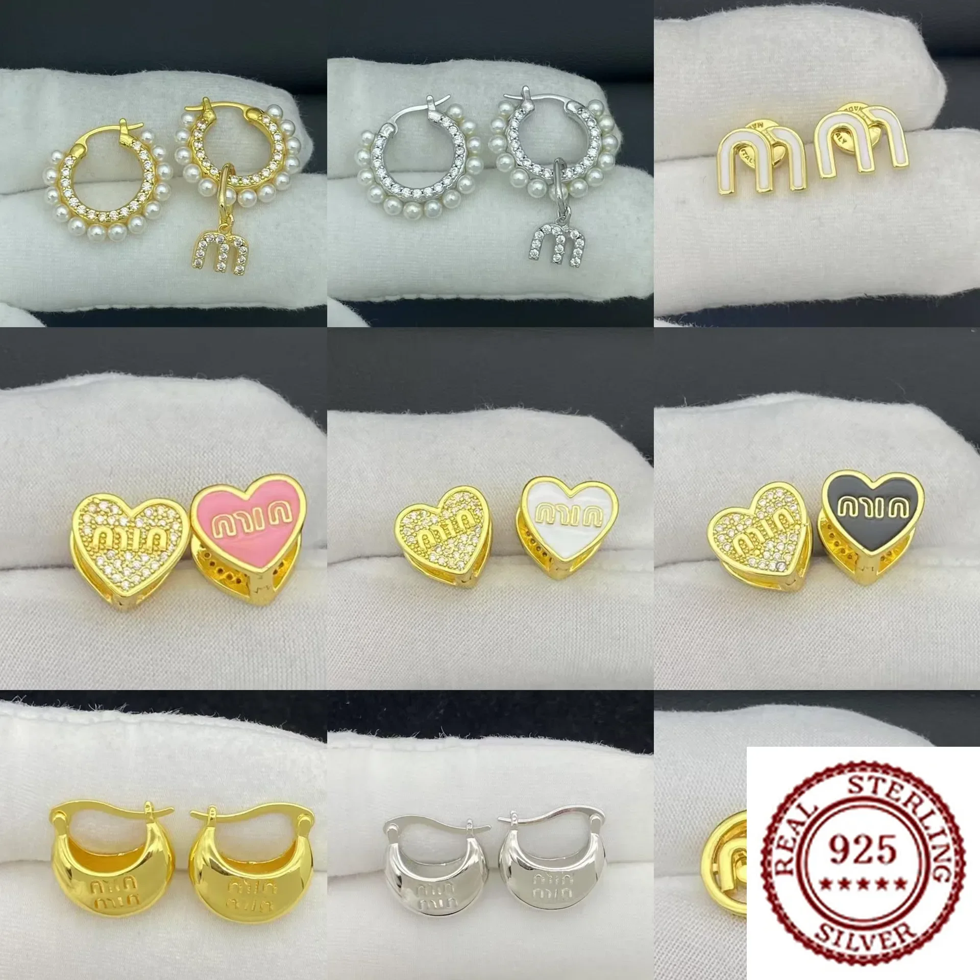 

2025 New Trend DIY Sterling Silver Classic Women's Earrings Sweet And Versatile Letters Light Luxury Exquisite Earrings Earrings
