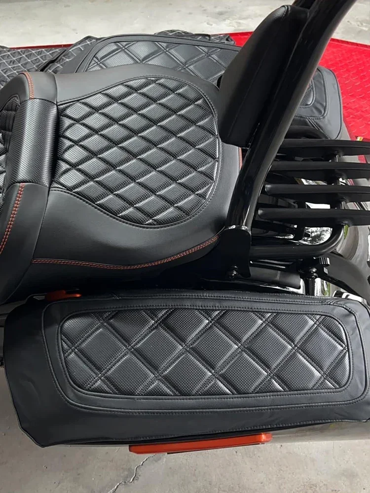 Motocyklowa torba pod siodło Pokrywy głośników Skrzynki boczne Twarda torba Pokrywa Biustonosz Do Harley Touring Electra Street Glide FLTRX FLHR CVO 14-24 — zdjęcie 2