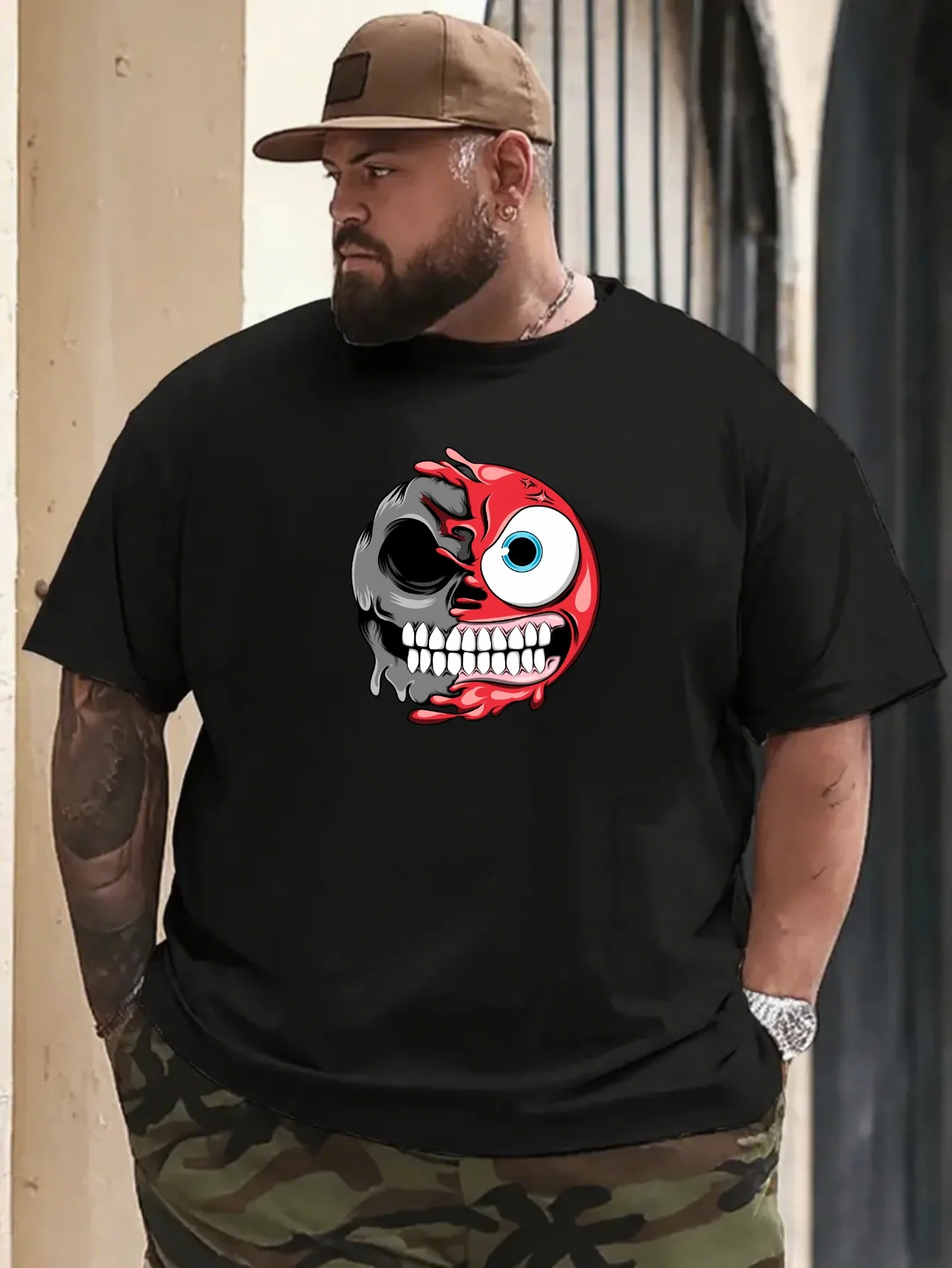 

Retro Penguin Graphic T-Shirt for Men, Funny Animal Style Short Sleeve Tee, Casual Penguin Print Tops