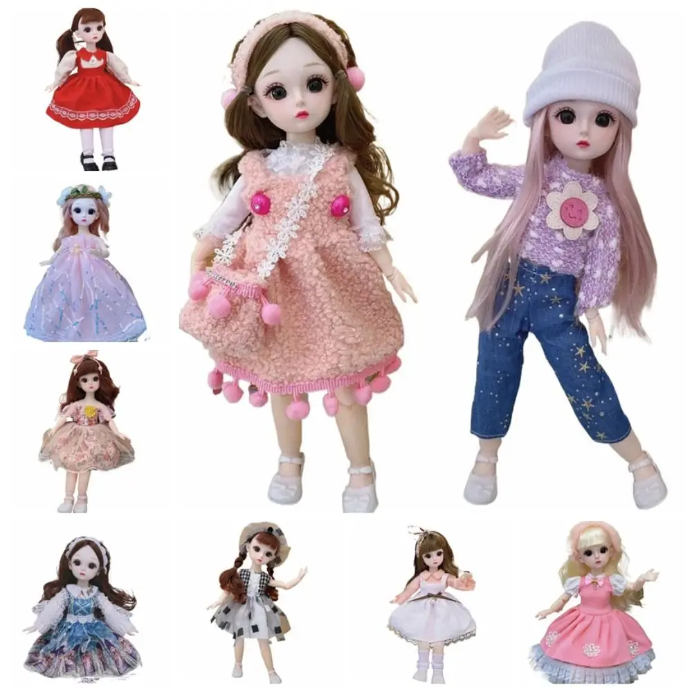 

Big Eyes 30cm Baby Dolls Humanoid Doll Removable Joints Girl Princess Doll With Clothes Dress Up Dress BJD Doll Girls Toy