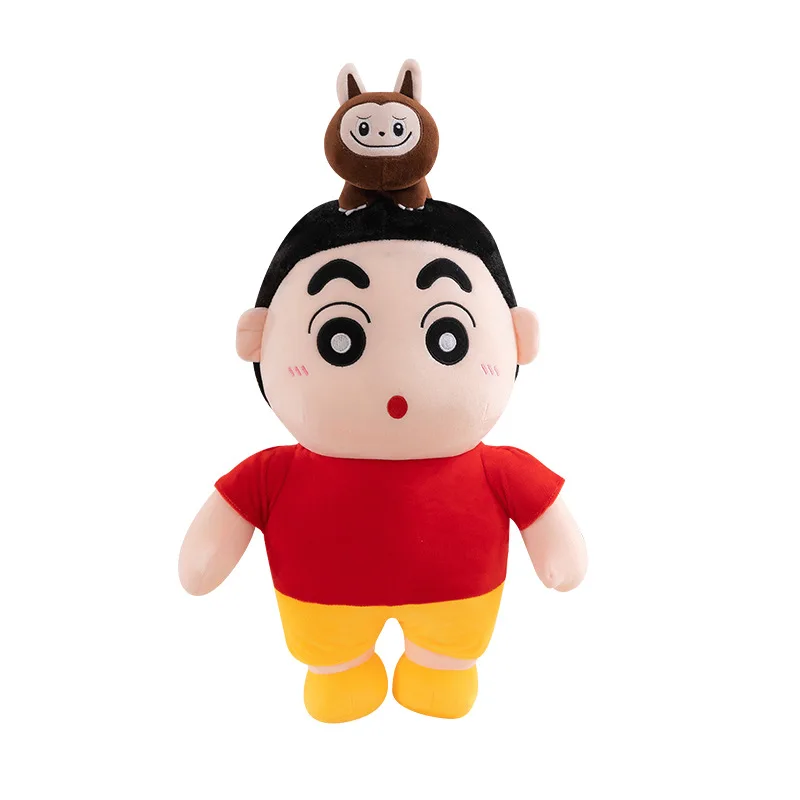 Novo crayon shin-chan labubu kawaii boneca modelo criativo boneca de enchimento presente de ano novo pano das crianças boneca de pelúcia presente de aniversário