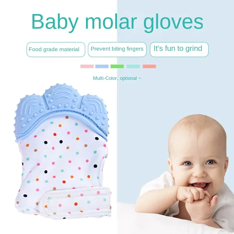 

Baby Teether Cartoon Printed Children'S Gloves For Children And Babies Teethers Anti Eating Hand Teething Chewing Toy Baby Stuff