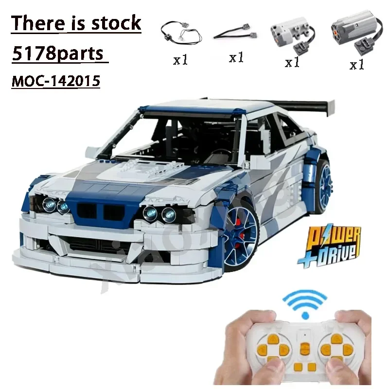 

2023 New MOC-142015 New Sports Car 1:8 Building Block Model 5178 Parts Electric Remote Control Machinery Adult Kids Toy Gift