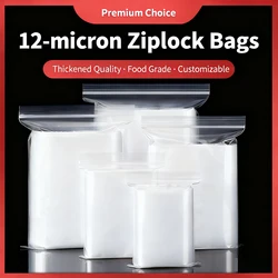 100pcs Zip Lock Plastic Bag Reclosable Transparent Bag Shoe Bag Vacuum Storage Bag Sanitary Bag Poly Clear Bags Thickness 0.12mm