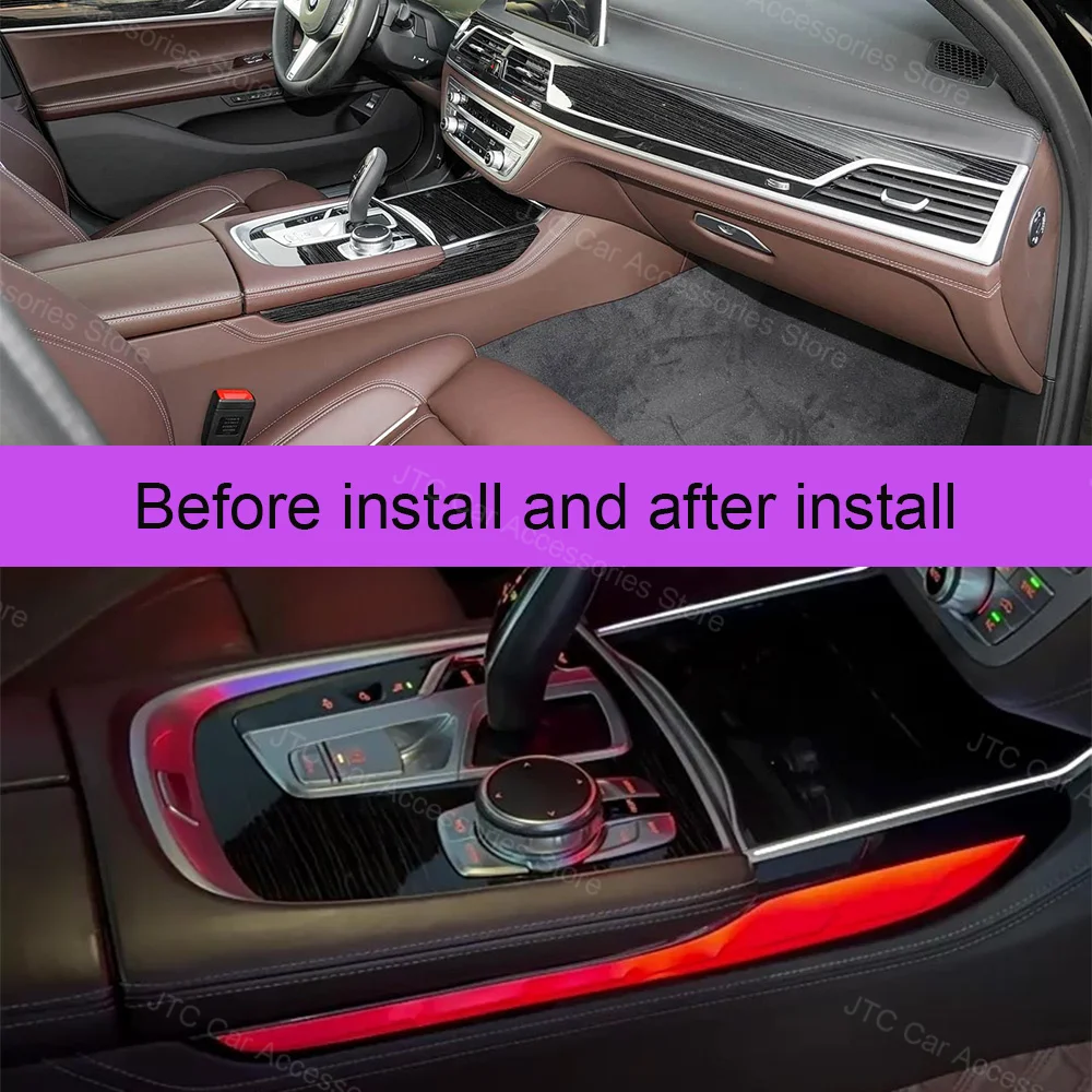 LED 11 Color Central Control Crystal Center Console Saddle ambient Light For BMW 7 Series G11 G12  LED Ambient Lighting