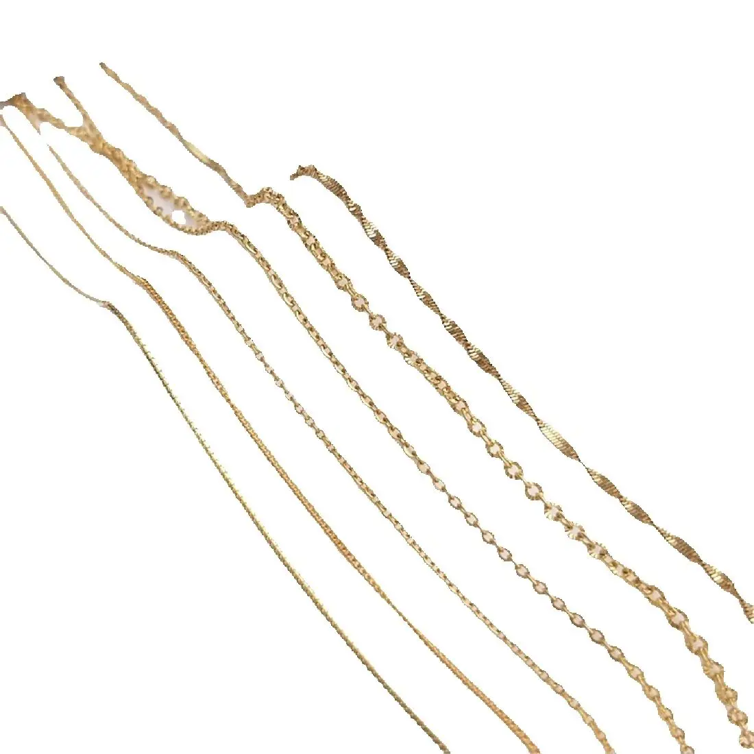 18K Vacuum Gold Plated Titanium Steel Ultra Thin O Link Clavicle Chain, Luxury Thin Neck Chain Necklace for Women