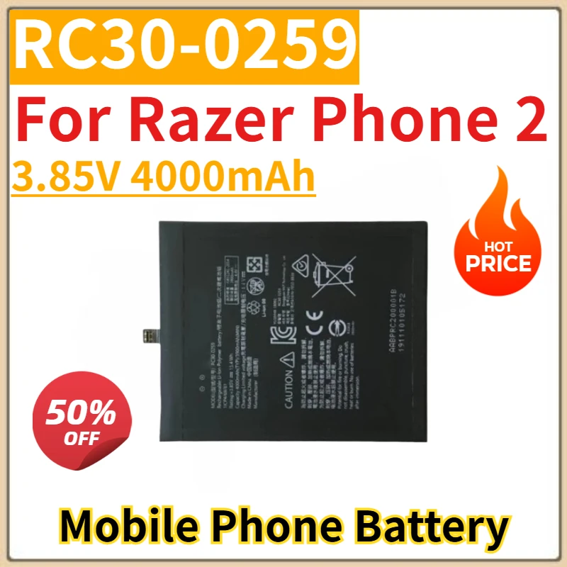 

3.85V 4000mAh RC30-0259 Mobile Phone Battery for Razer Phone 2 Brand New High Quality