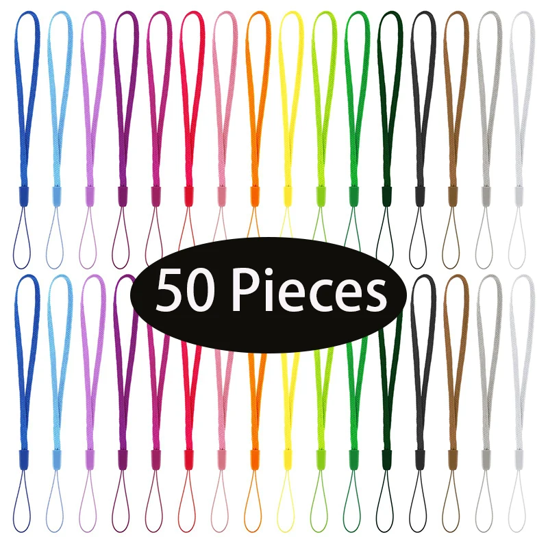 

50 шт. разноцветные ремни на запястье, ремешки, струны для USB-флеш-накопителя, стилуса с памятью и мелких предметов