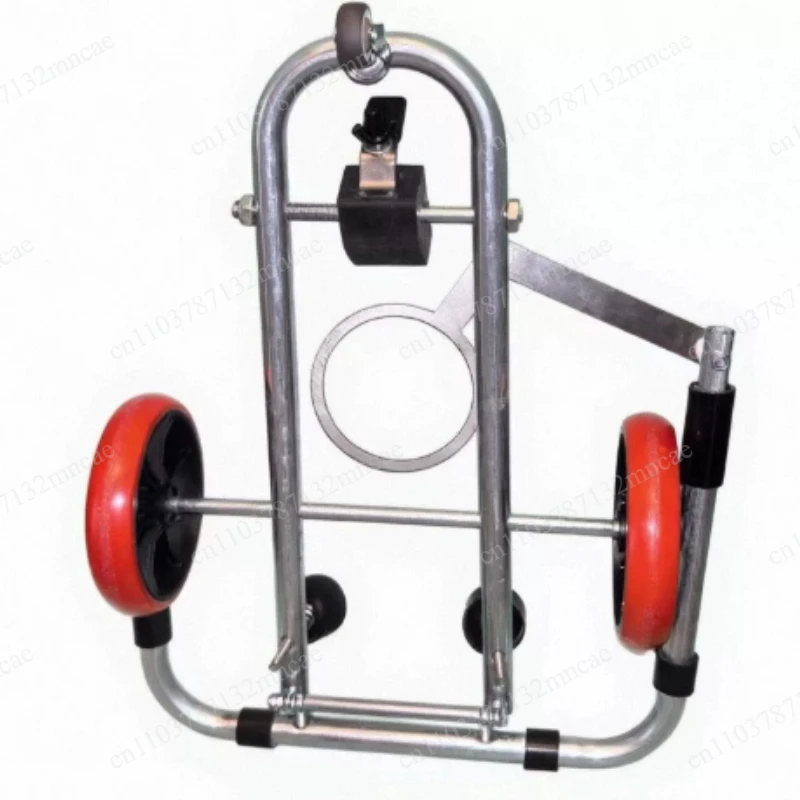 Toilet auxiliary installation mobile positioner, quick clamping tool, folding portable labor-saving trolley