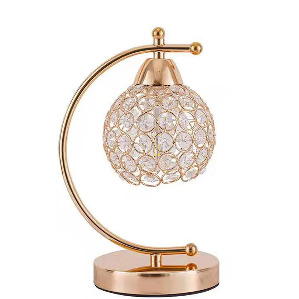 Modern Crystal Desk Table Lamp E27 Bedside Nightstand Light Crystal Bedside Home Decoration Indoor Lighting Room Night Lamp