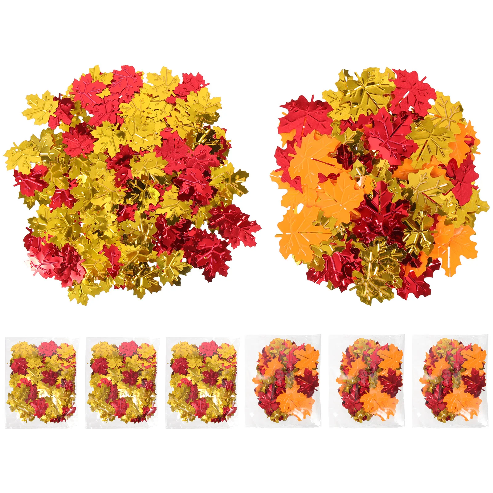 

8 Packs Autumn Leaf Fake Christmas Confetti Maple Decor Balloon Stuffing Leaves