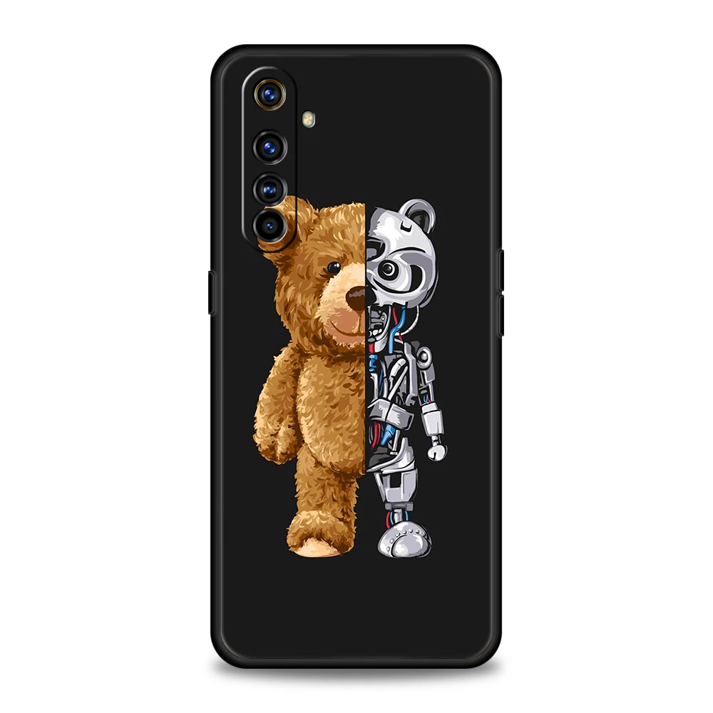 Cartoon Bear Soft Silicone For Realme 8i 9i 9 Pro Plus GT2 Pro C3 6 7 8 Pro C21 C11 C25 Pro 5G Shockproof Phone Cover Fundas Bag