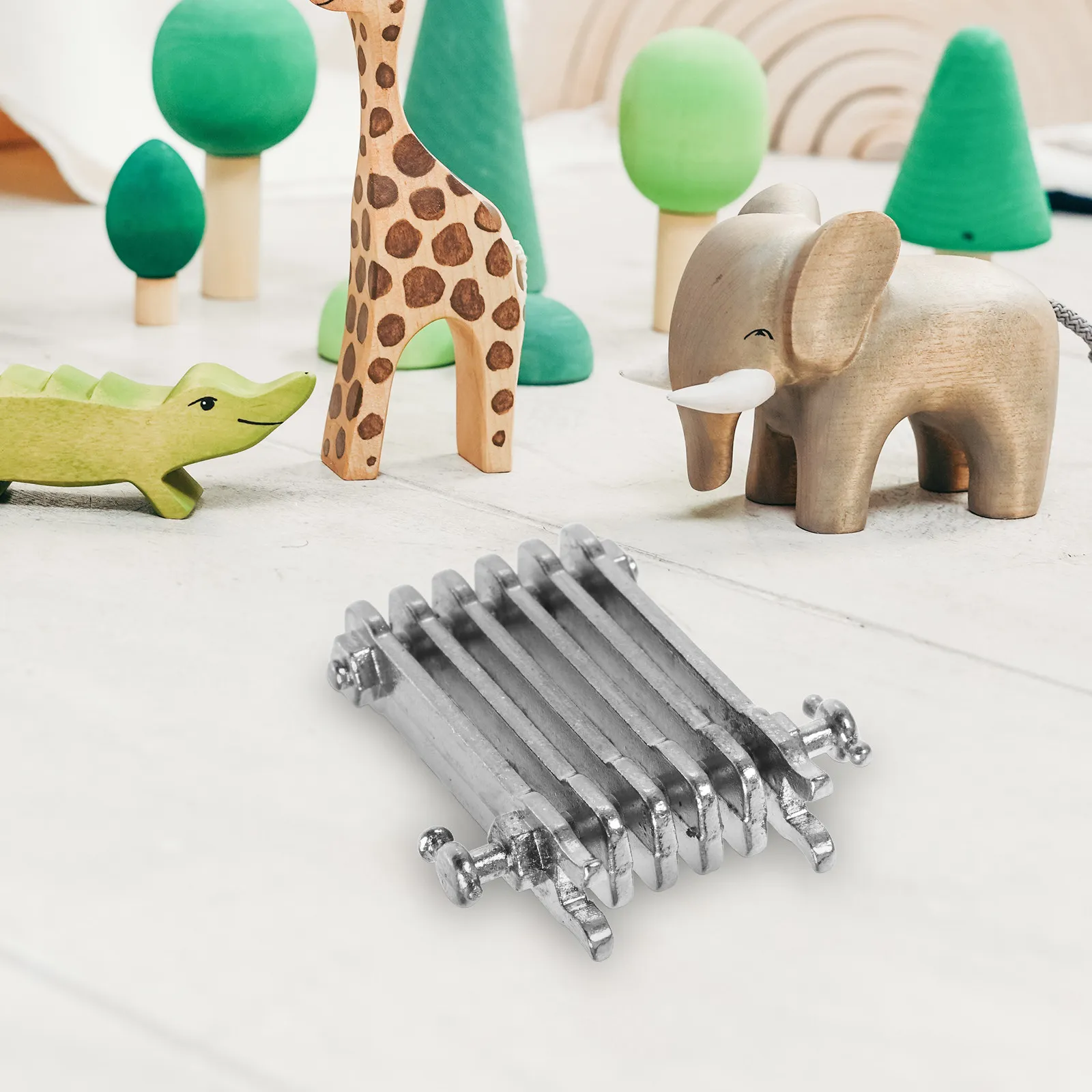 

Alloy Mini Heating Plate Mini House Radiator Ornament Lifelike Creative Design Smooth Finish Playhouse Heating Unit Decor Small