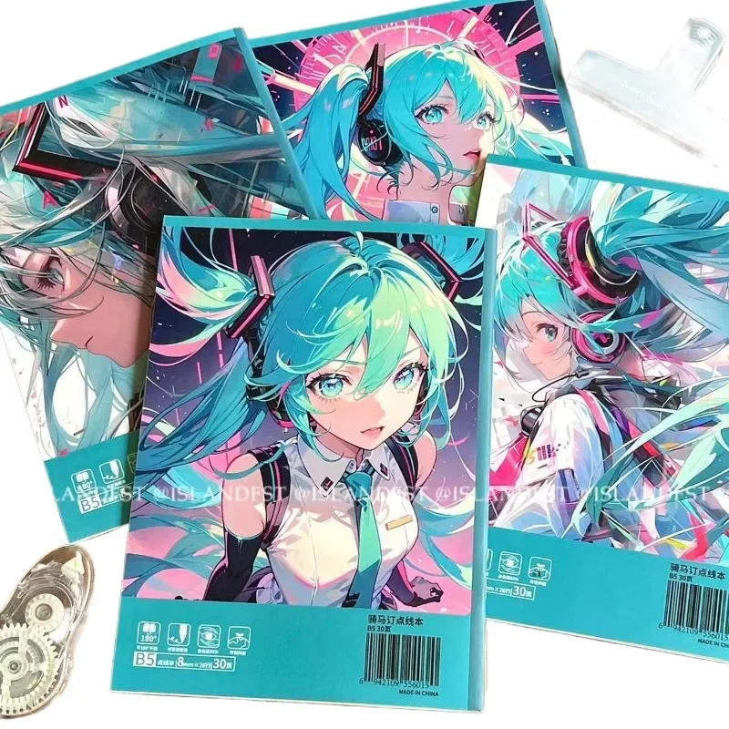 Hatsune Miku – carnet de notes périphérique d'animation bidimensionnelle japonais B5, bloc-notes en forme de cœur pour fille, cadeau pour étudiant