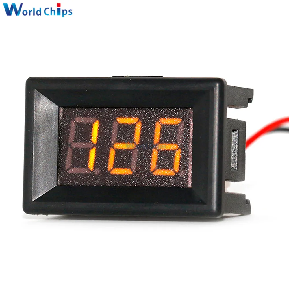 تيار مستمر 0-100 فولت 70-380 فولت 7-150 فولت 0.36 بوصة 2 سلك التيار المتناوب الفولتميتر الرقمي 0.56 بوصة 3 سلك إضاءة مقاومة للماء عرض تيار مستمر الجهد متر فاحص #3