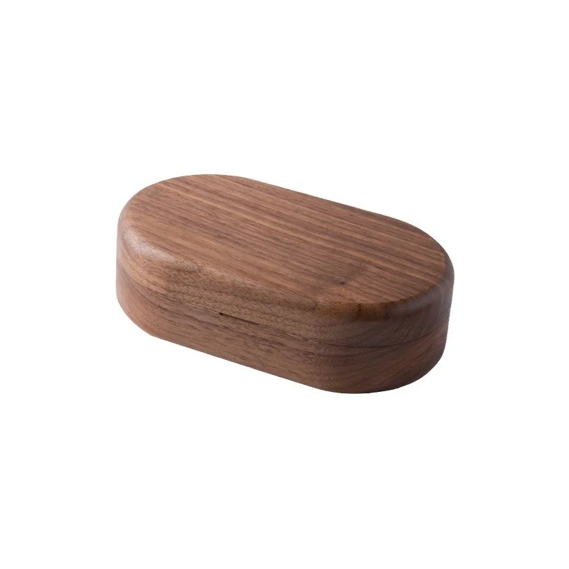 

Ellipsoid Walnut Wood Box Necklace Bracelets Earrings Jewelry Holder Wedding Gifts Storage Women Wooden Jewelry Box Organizer